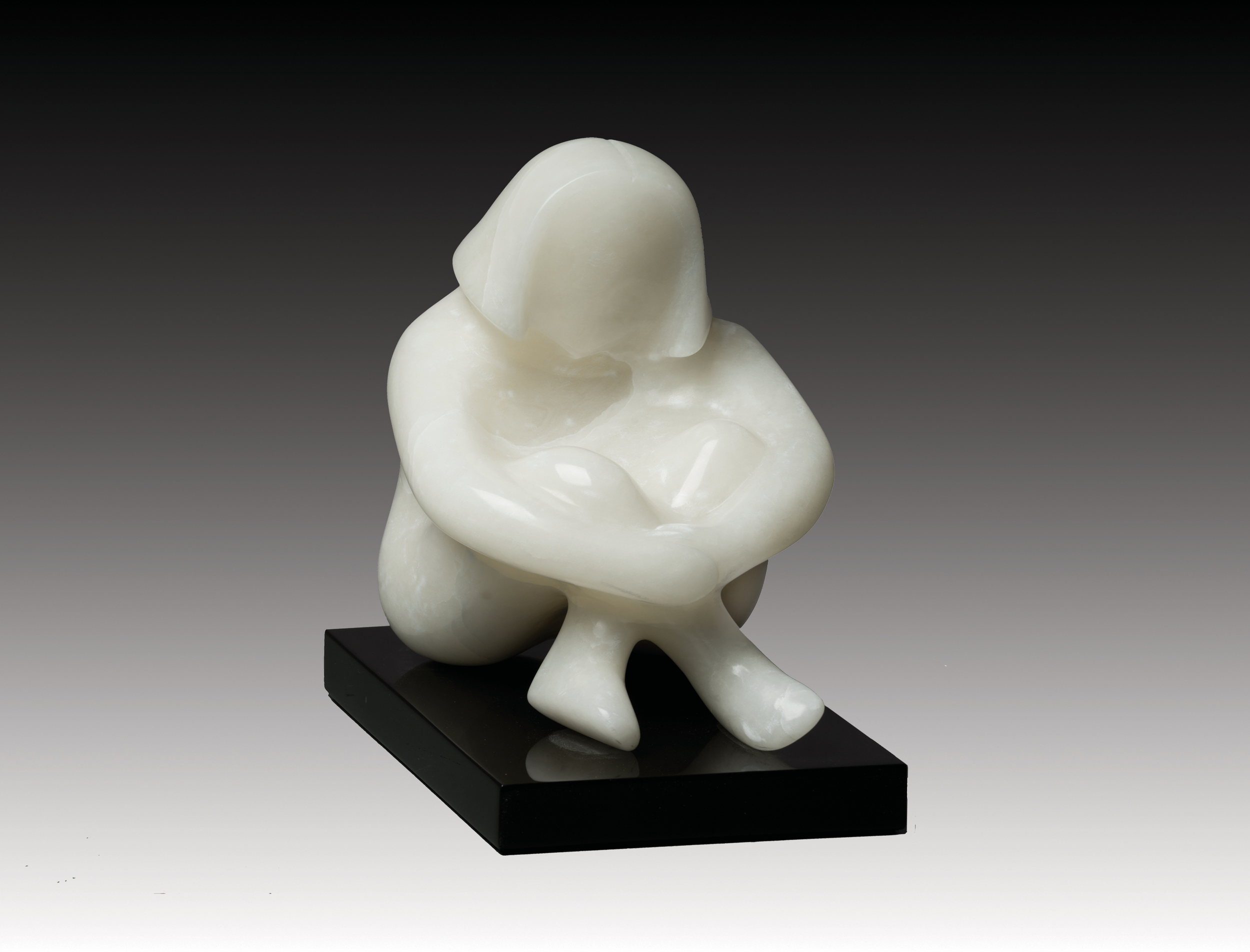 Sitting Girl II 10x7x9 Alabaster.jpeg