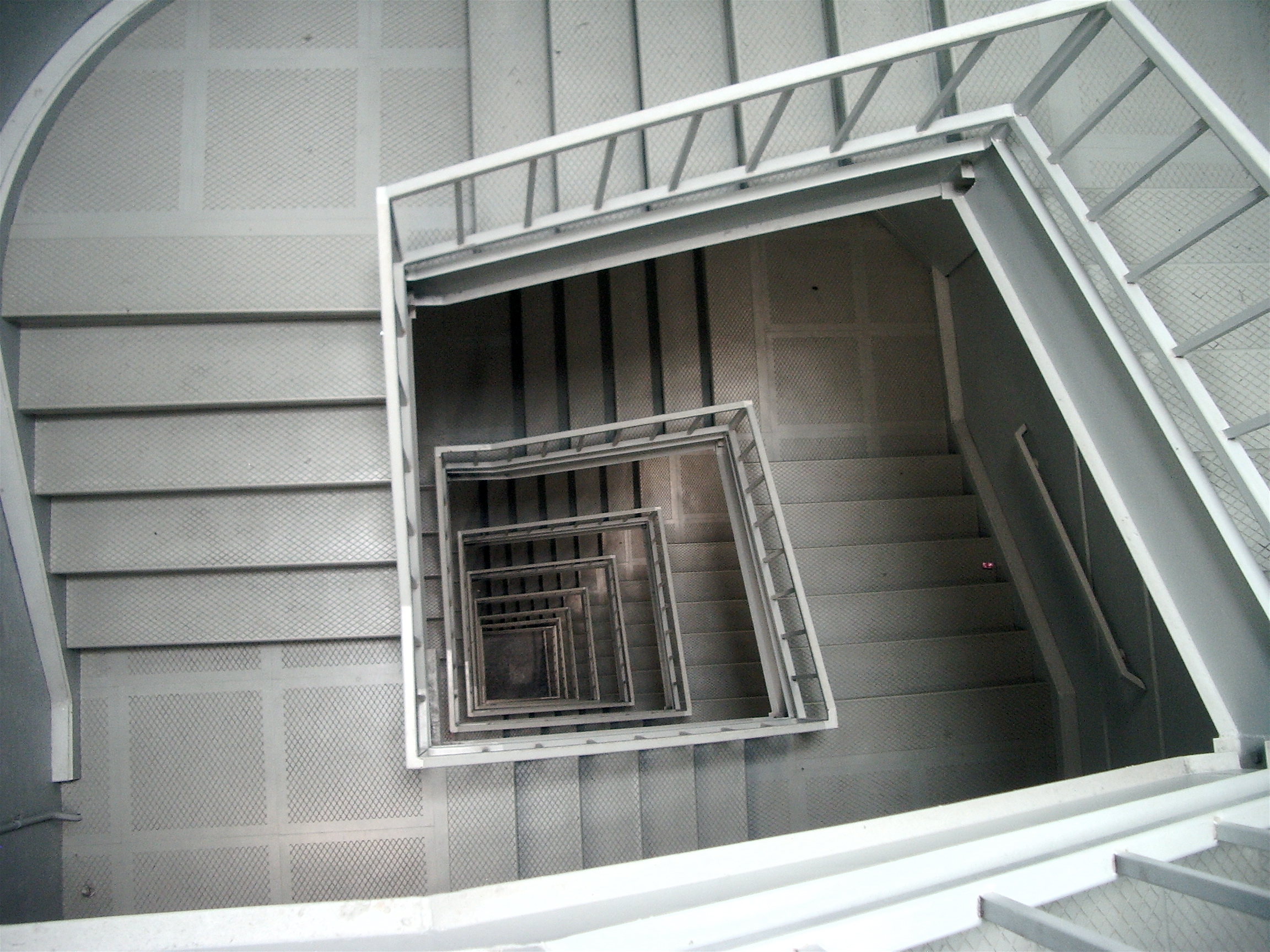 The stairwell into the UCSD Library.&nbsp;Waifer X