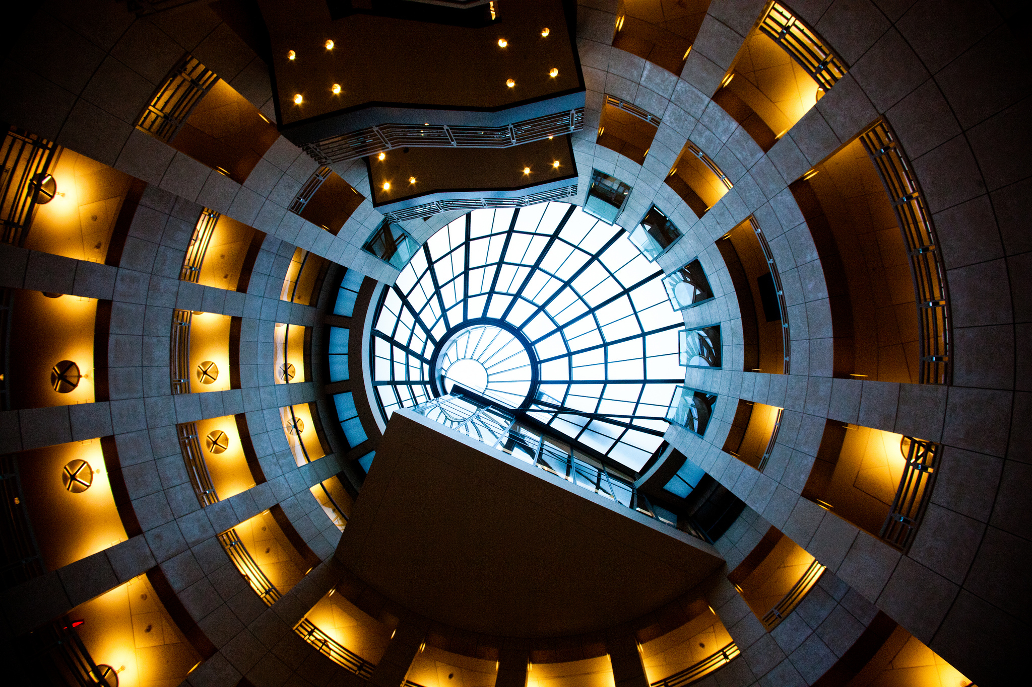 The dizzying heights within the SF Public Library.&nbsp;Thomas Hawk