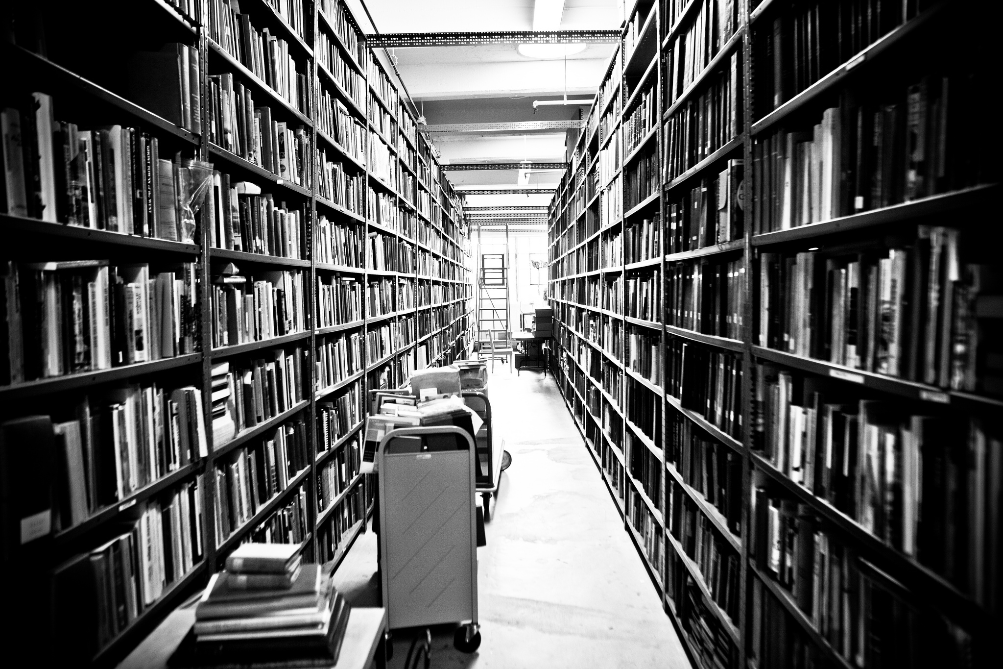 Aisle upon aisle of books in the SF Main Public Library. Thomas Hawk