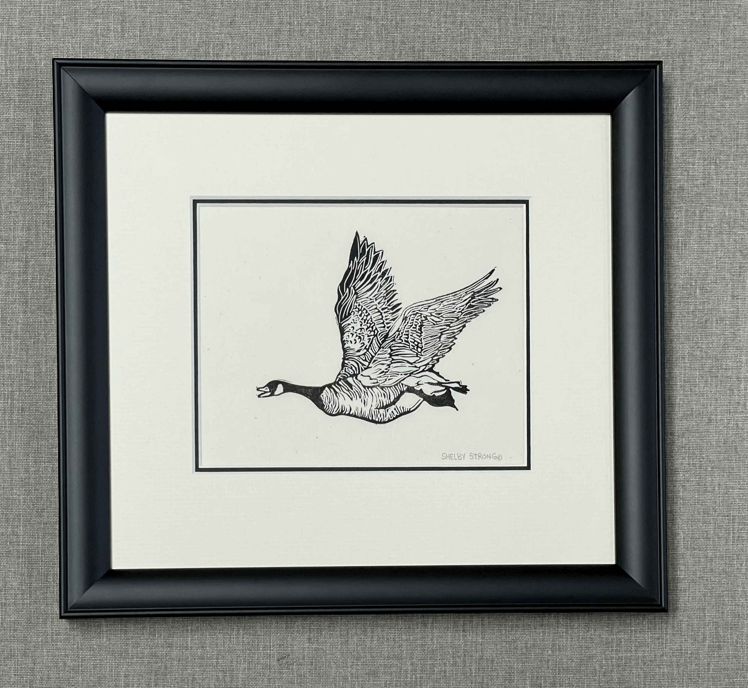 "Honker" (Original Linocut)