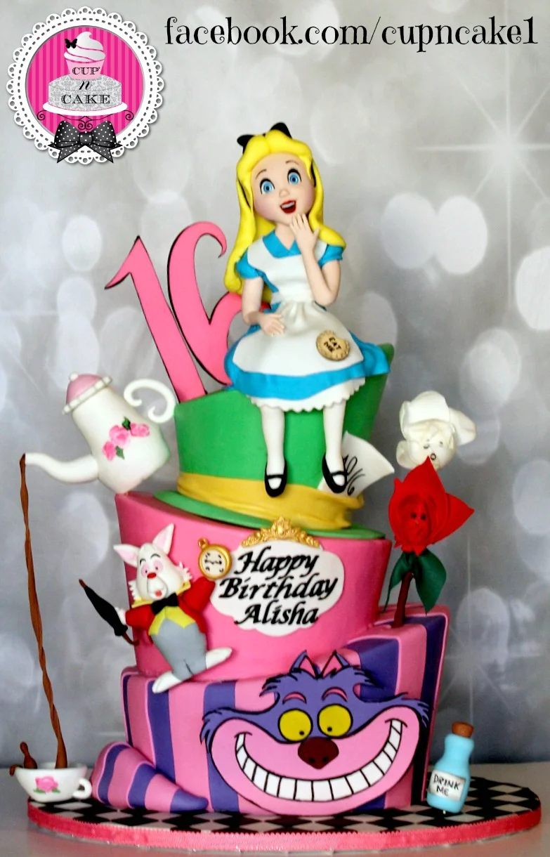 Alice in wonderland topsy turvy cake cupncake.jpg