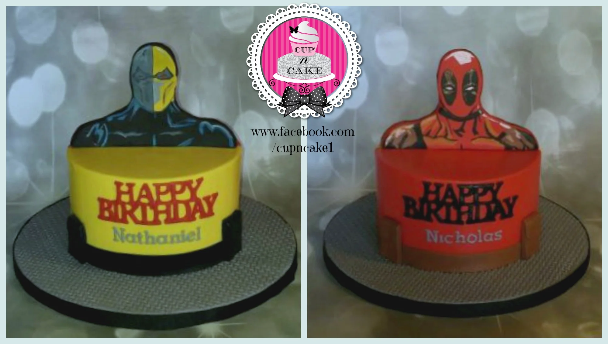deadpool deathstroke two sided cake cupncake.jpg