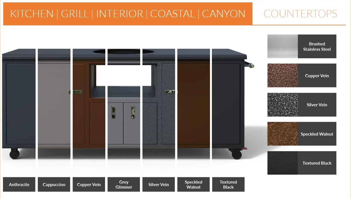 For Colors other than the standard Grey/Silver Vein and Cappuccino/Copper Vein add $250 for freight and 4-6 weeks for delivery!