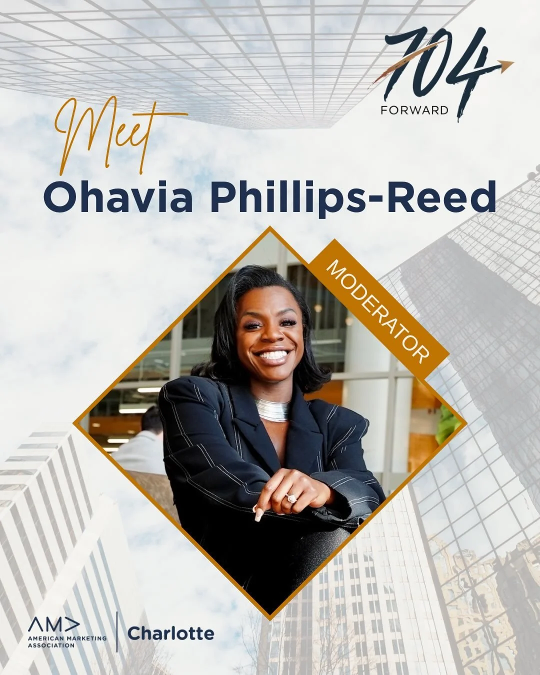 Bringing the ultimate spark to the 704Forward stage. ✨

Meet your moderator for June 9th: the phenomenal @ohaviaphillipsreed!

Ohavia is a beloved Charlotte dynamic force who has mastered the art of impactful, authentic communication across sports, m