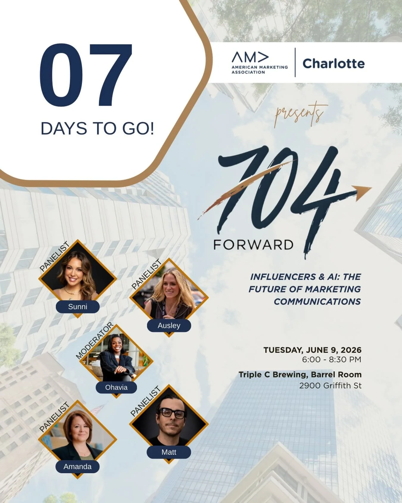 In exactly ONE WEEK, the Barrel Room doors open. 🗓️🚨

The countdown is officially on for 704Forward: Leading the Shift on Tuesday, June 9th! We are taking over the Barrel Room @triplecbrewing for the ultimate deep dive into how AI is completely tra