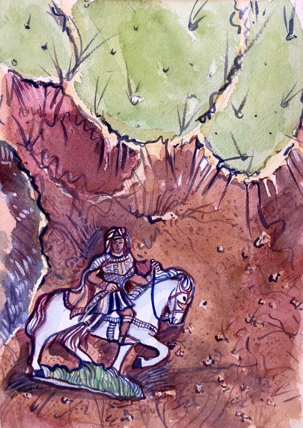Found on the Desert Floor (watercolor)