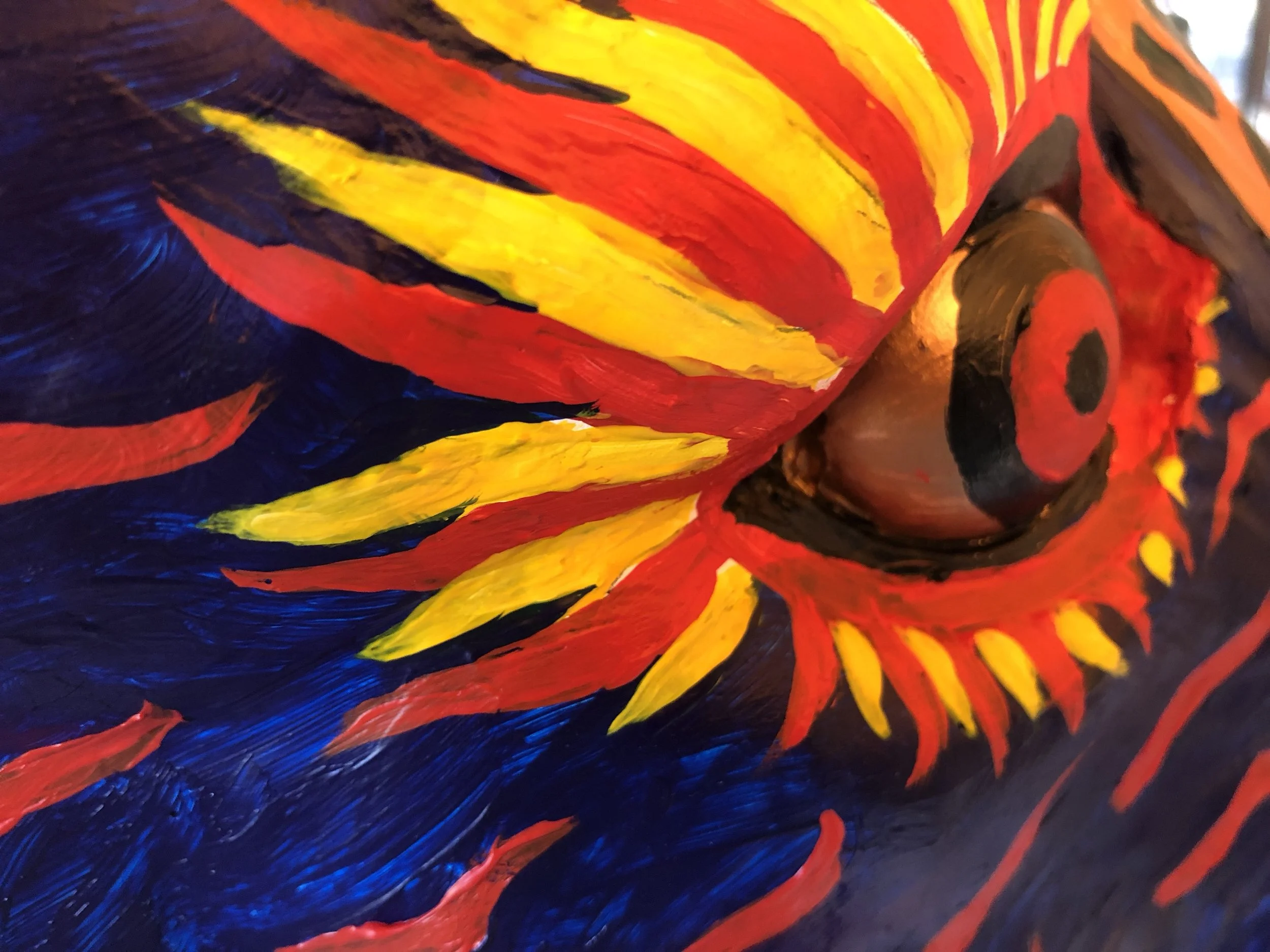 Eye in the spirit of "Alebrijes" from Oaxaca, Mexico