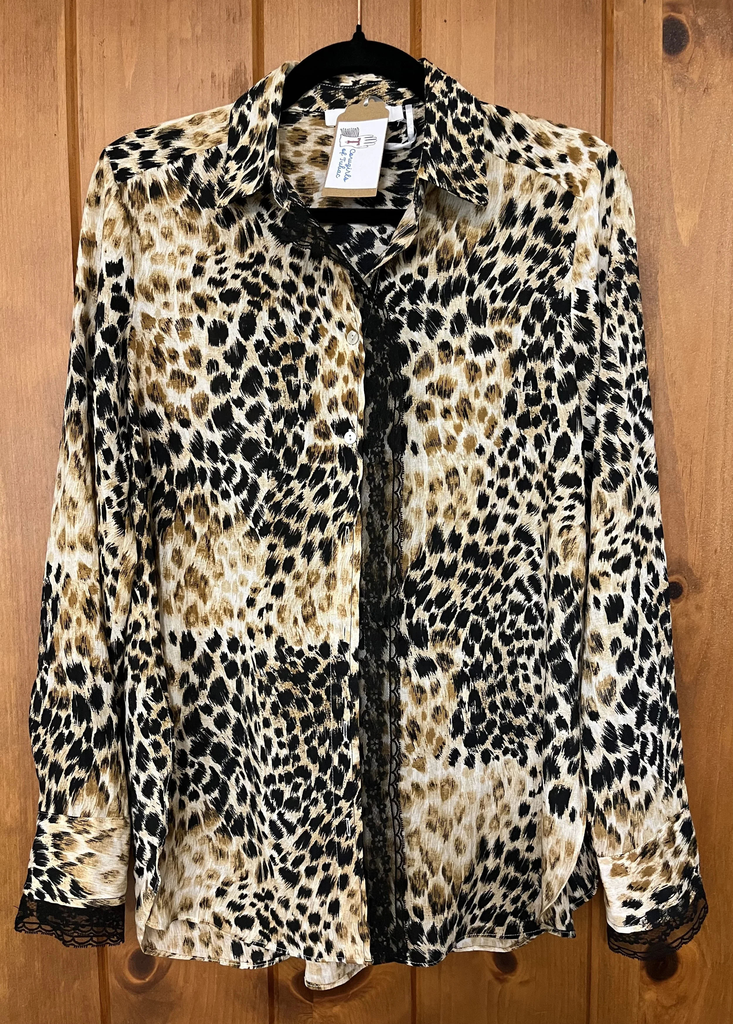  Leopard and Lace Collection* ladies top size M  $30 