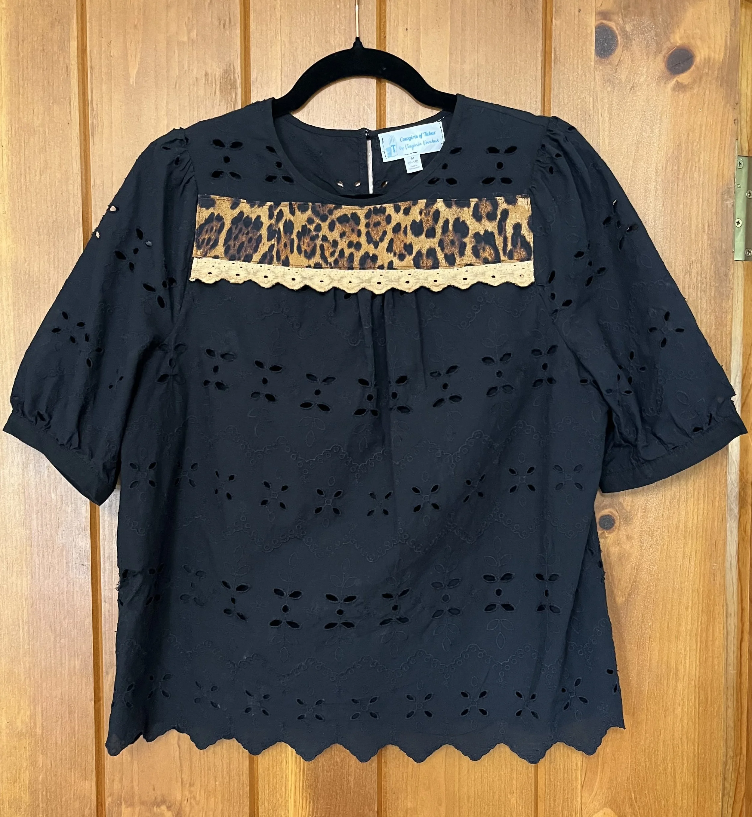  Leopard and Lace Collection* Black top size M  $30 