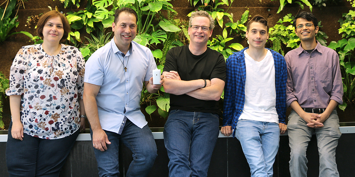 Mahnoush Mohammadi, CTO Matt d’Entremont, CEO John Robertson, Josh d’Entremont, Akhilesh Kotiya