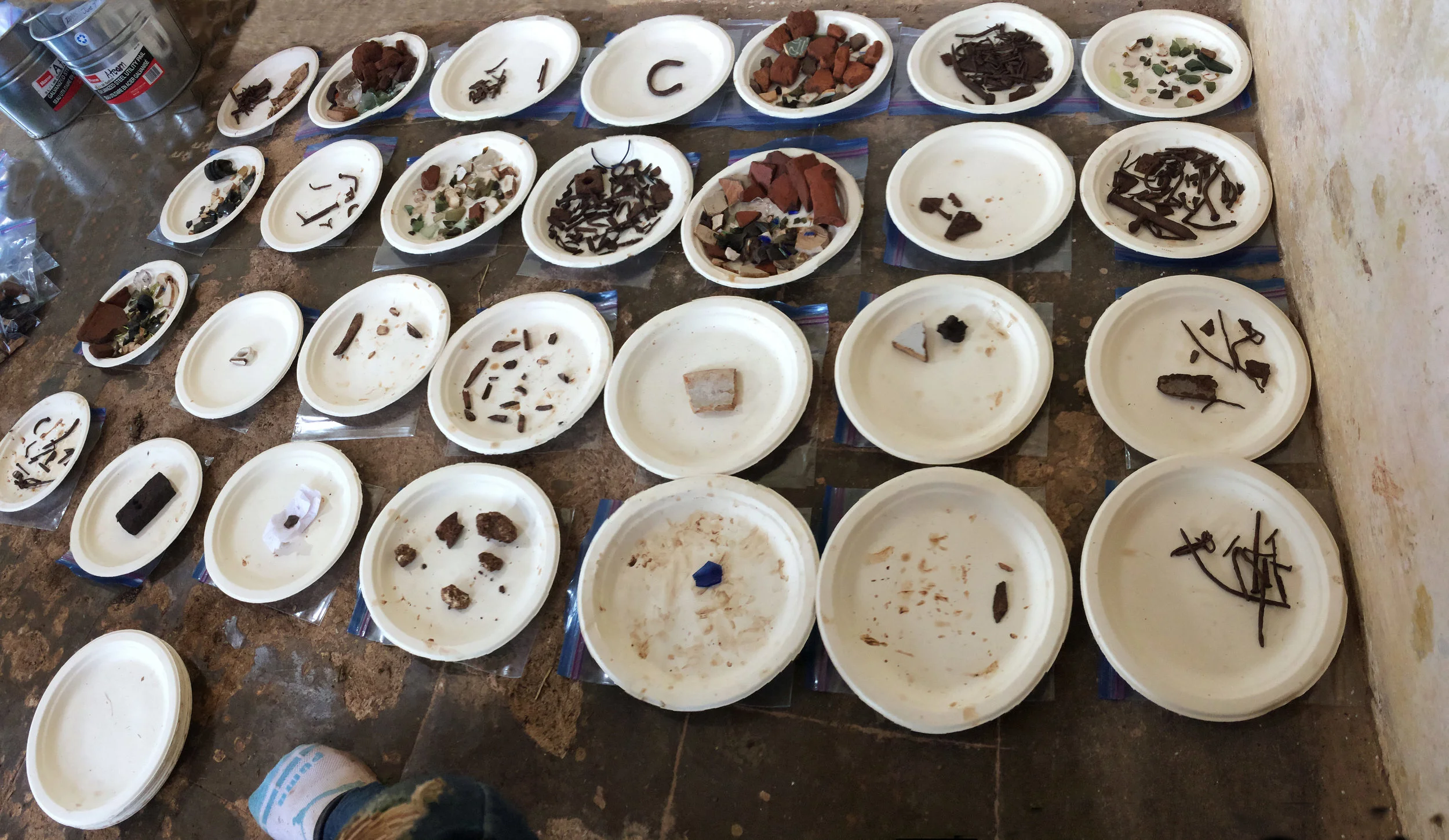 A collection of some of the artifacts found in the first year of the excavation.