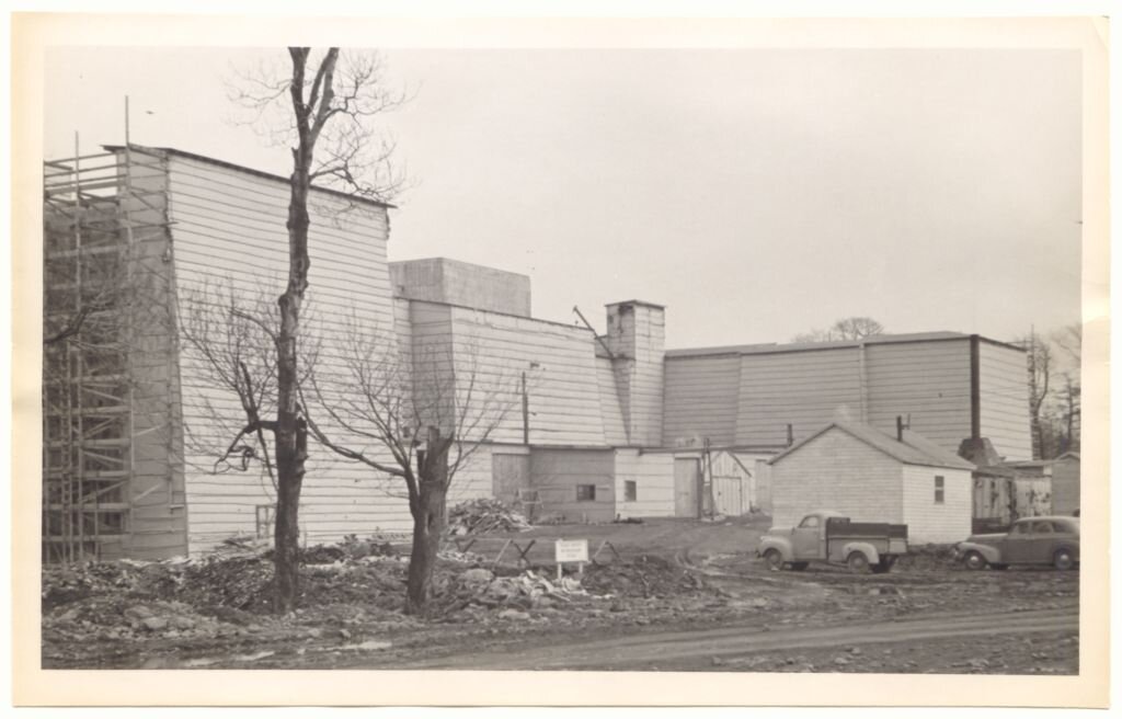  Photograph of construction of McNally Building taken from Robie Street near Inglis during early winter, looking southeast. Note small shack (not appearing in photos taken early in the construction), likely serving as winter construction HQ and/or a 