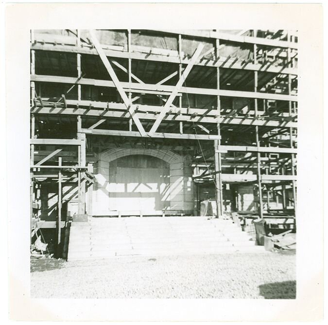 Construction of McNally Building Nearly Finished, 1951