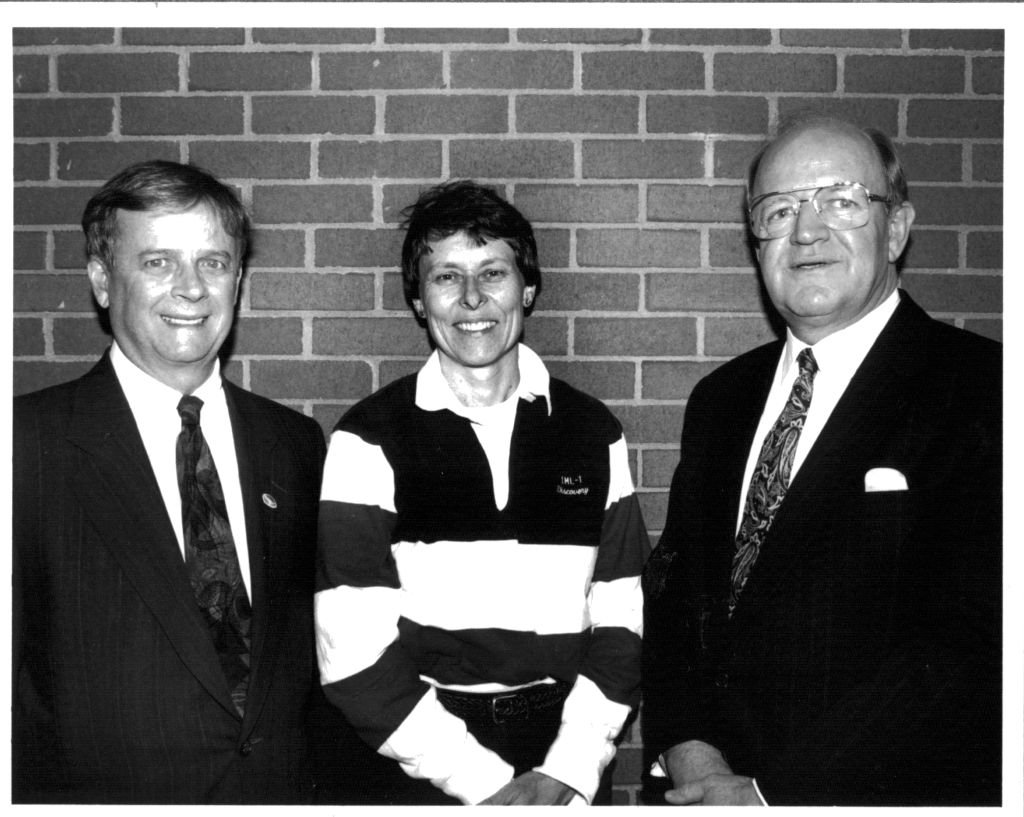 Dr. Kenneth Ozmon With Astronaut Roberta Bondar, 1992 