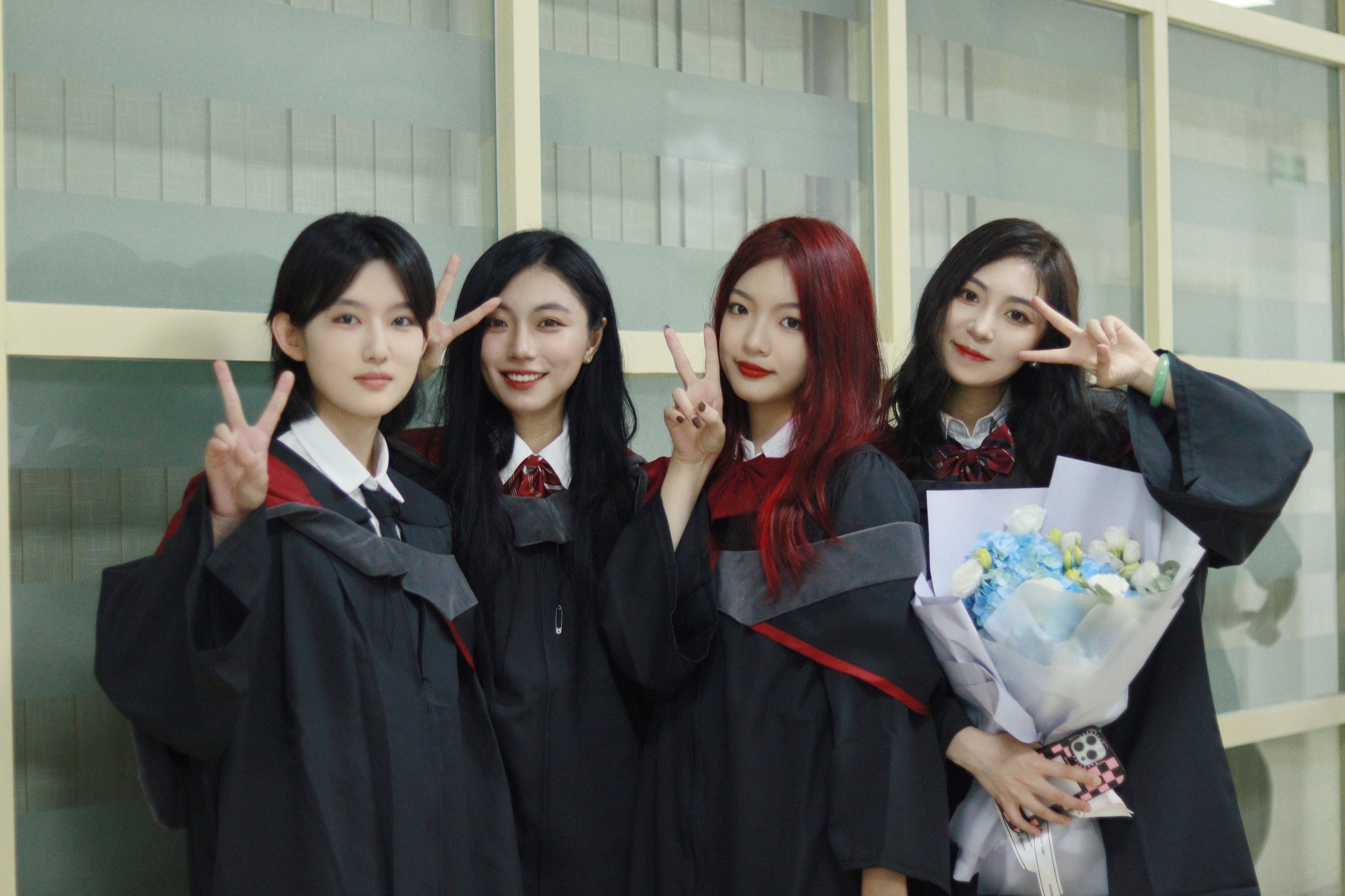  From left: Zhou Keke, Wu Xinye, Yu Anqi and Shi Jingyi.  