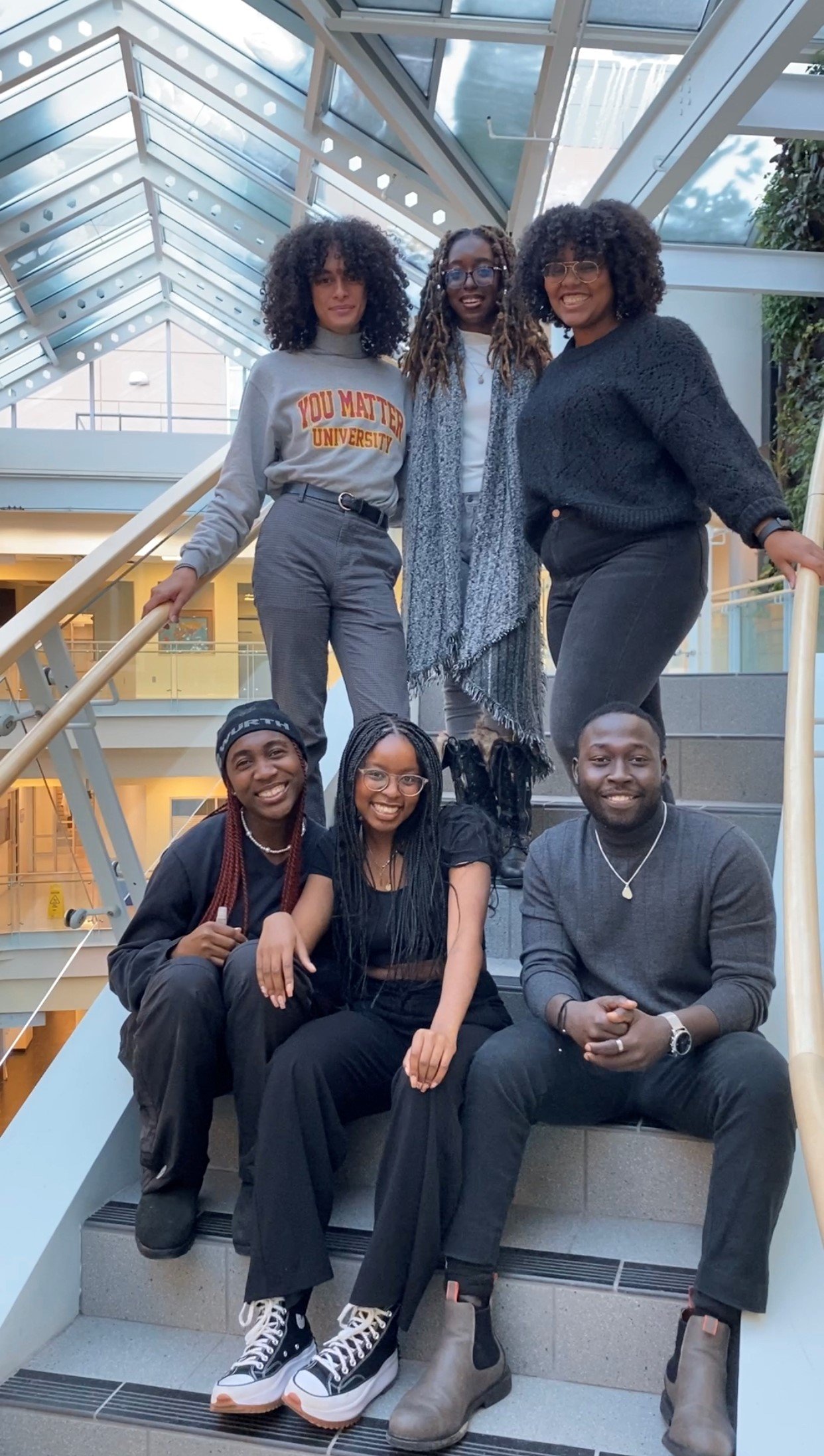  The executive team of the Black Student Society. 