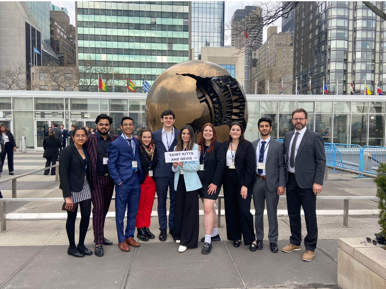  The Saint Mary’s Model United Nations team in New York 