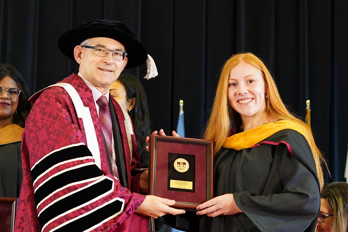  Allison Vandaele with President Summerby-Murray 