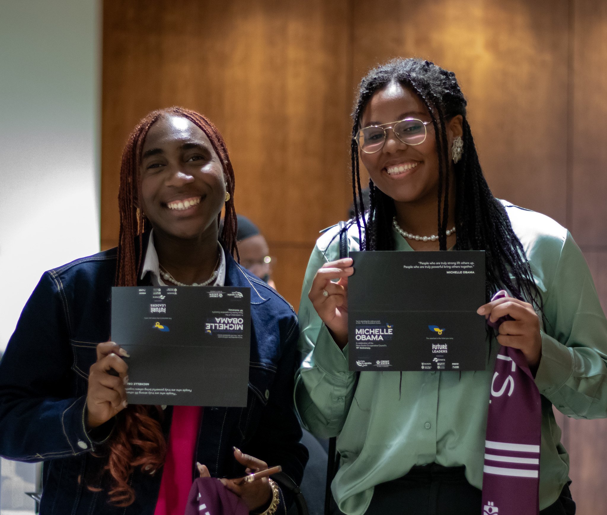  Students attend the Michelle Obama pre-event at Saint Mary’s 