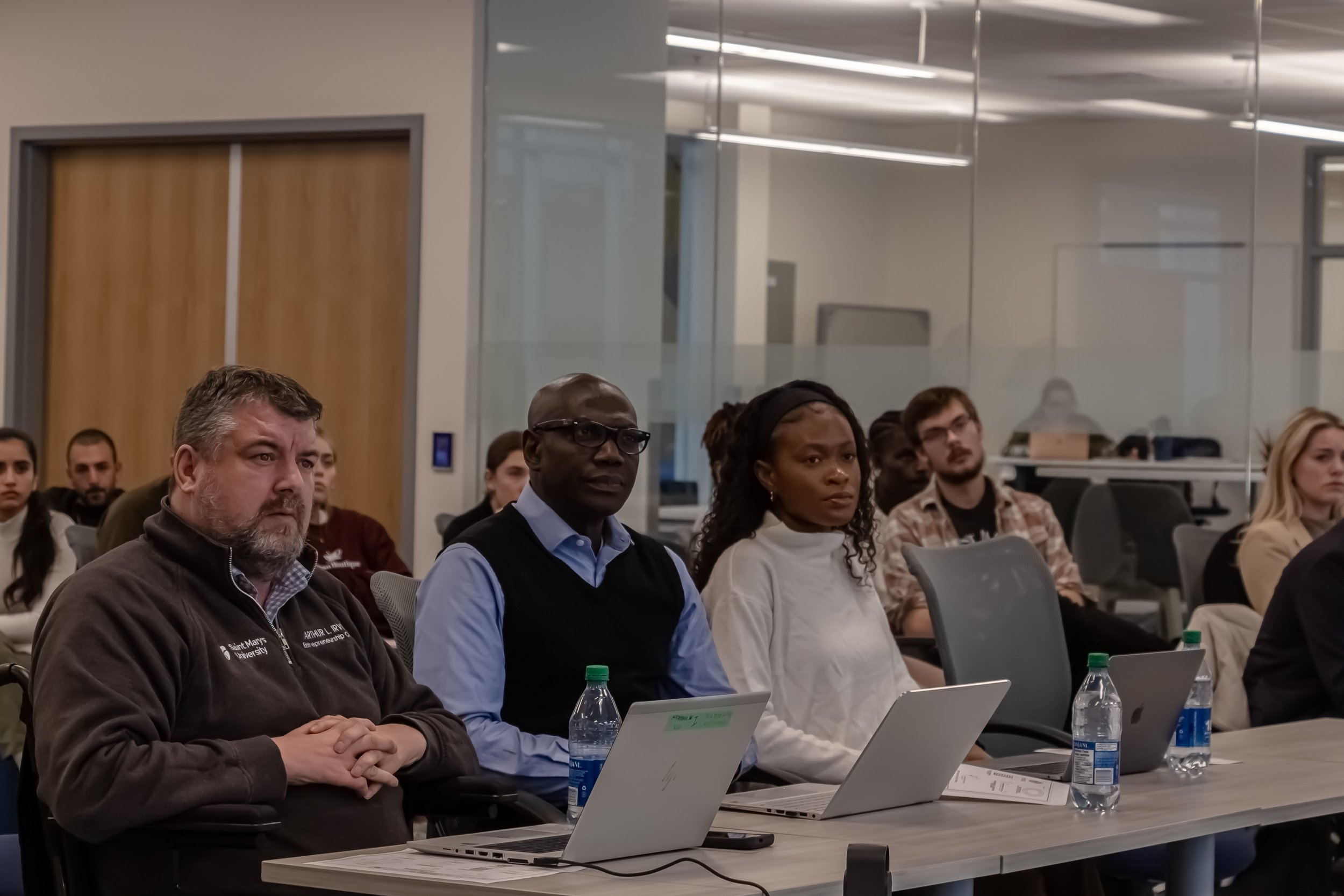  Judges hear student pitches 