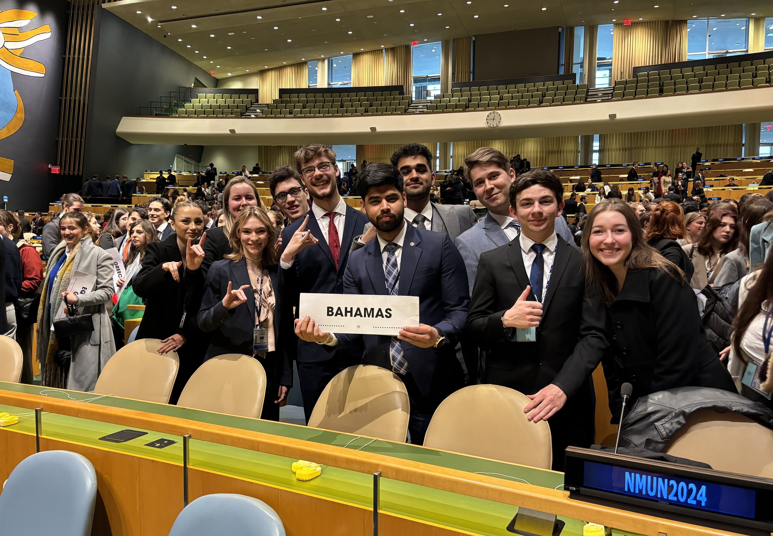  SMU delegates at the National Model UN Conference 