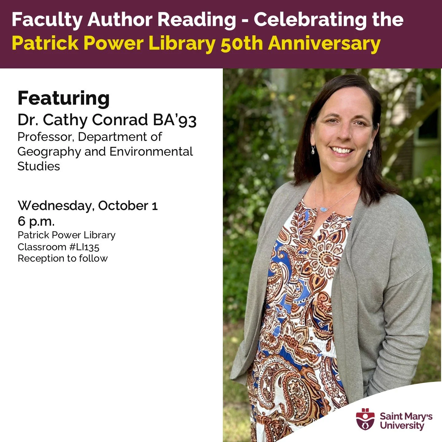 Faculty Author Reading - Celebrating the Patrick Power Library 50th Anniversary