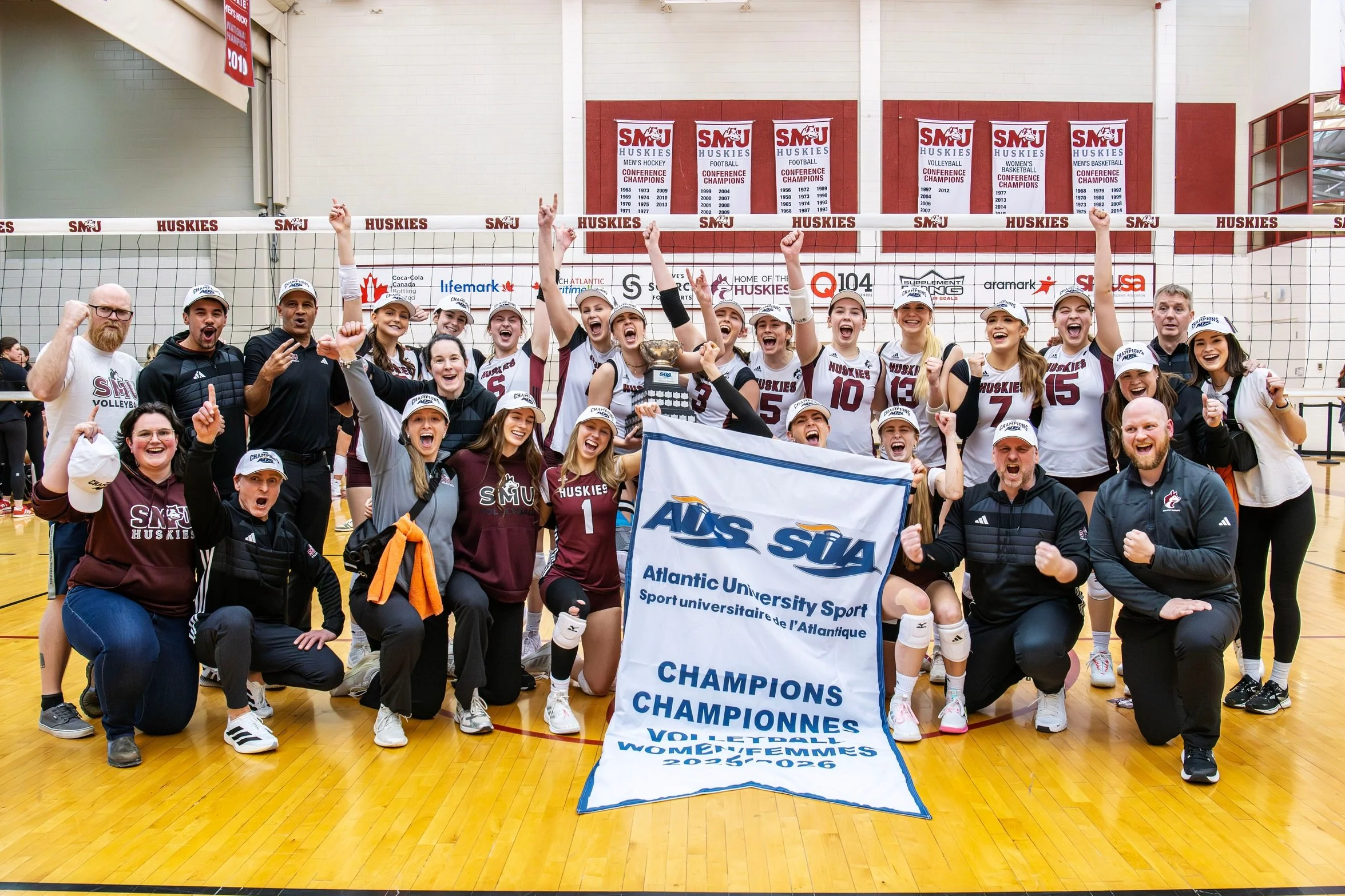 Back-to-back Champs! Huskies Women's Volleyball wins AUS Championship 