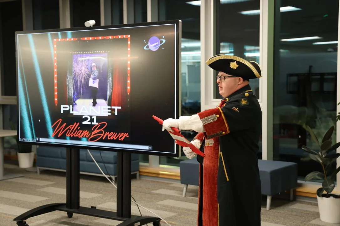  Will Brewer,  Halifax’s official town crier  and owner of Planet 21, opened the Access Ability event 