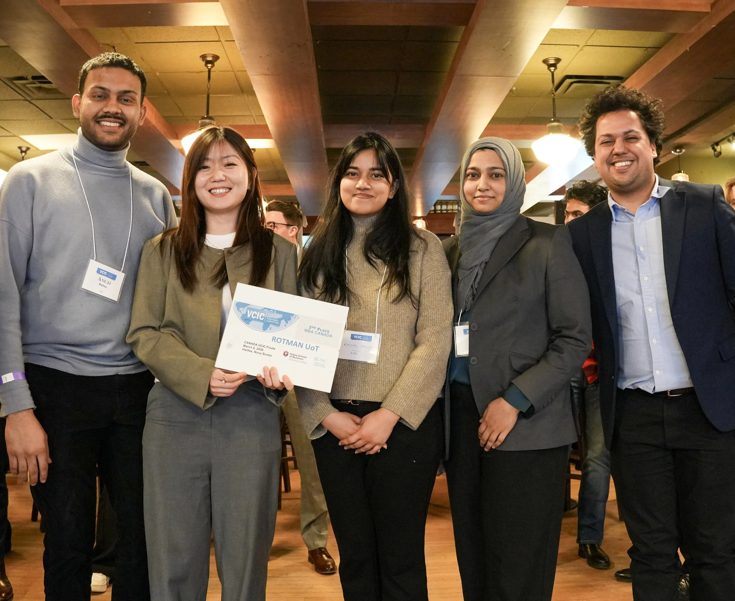  The U of T Rotman School of Business team placed second in the graduate competition. Photo: Katie Murray 