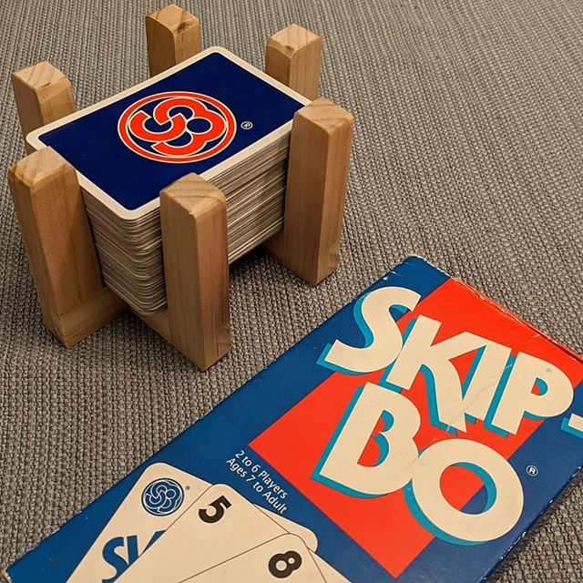 Nothing fancy, but very functional. Now we can pass around the SkipBo draw pile without it falling over

#family #gamenight #skipbo #cards #playingcards #cardgames #wood #woodworking #diy