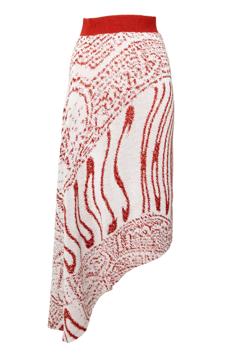 Stamp Skirt (white/red)