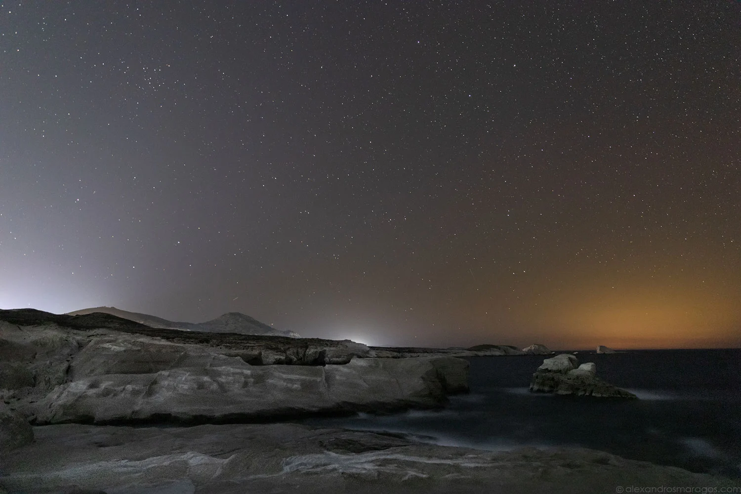 Night at Sarakiniko, Milos, Greece | © Alexandros Maragos