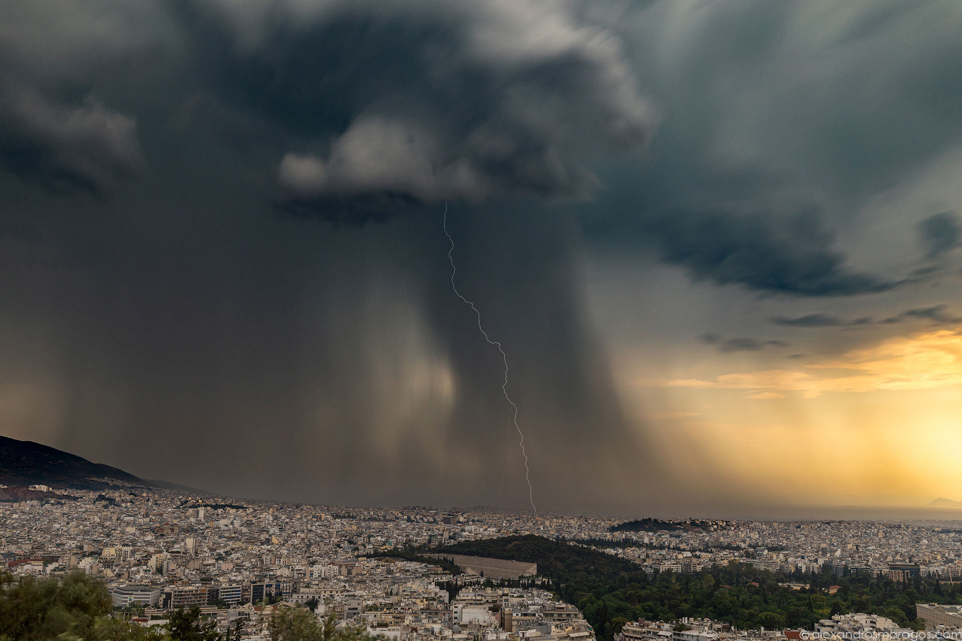 Athens Thunderstorm, Greece