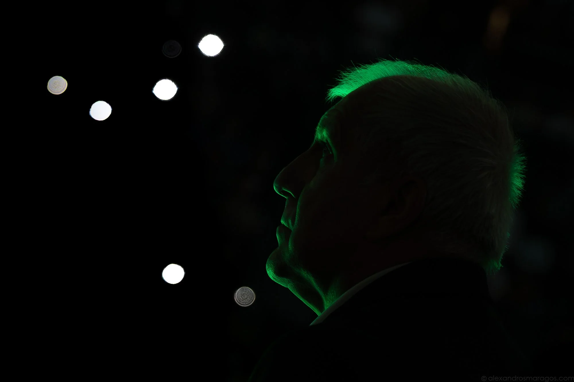 Zeljko Obradovic, Head Coach of Panathinaikos BC, photographed by Alexandros Maragos at Telekom Center in Athens, Greece