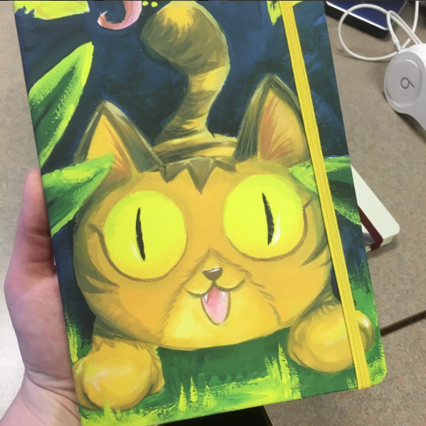 Original Gouache Cat Sketchbook