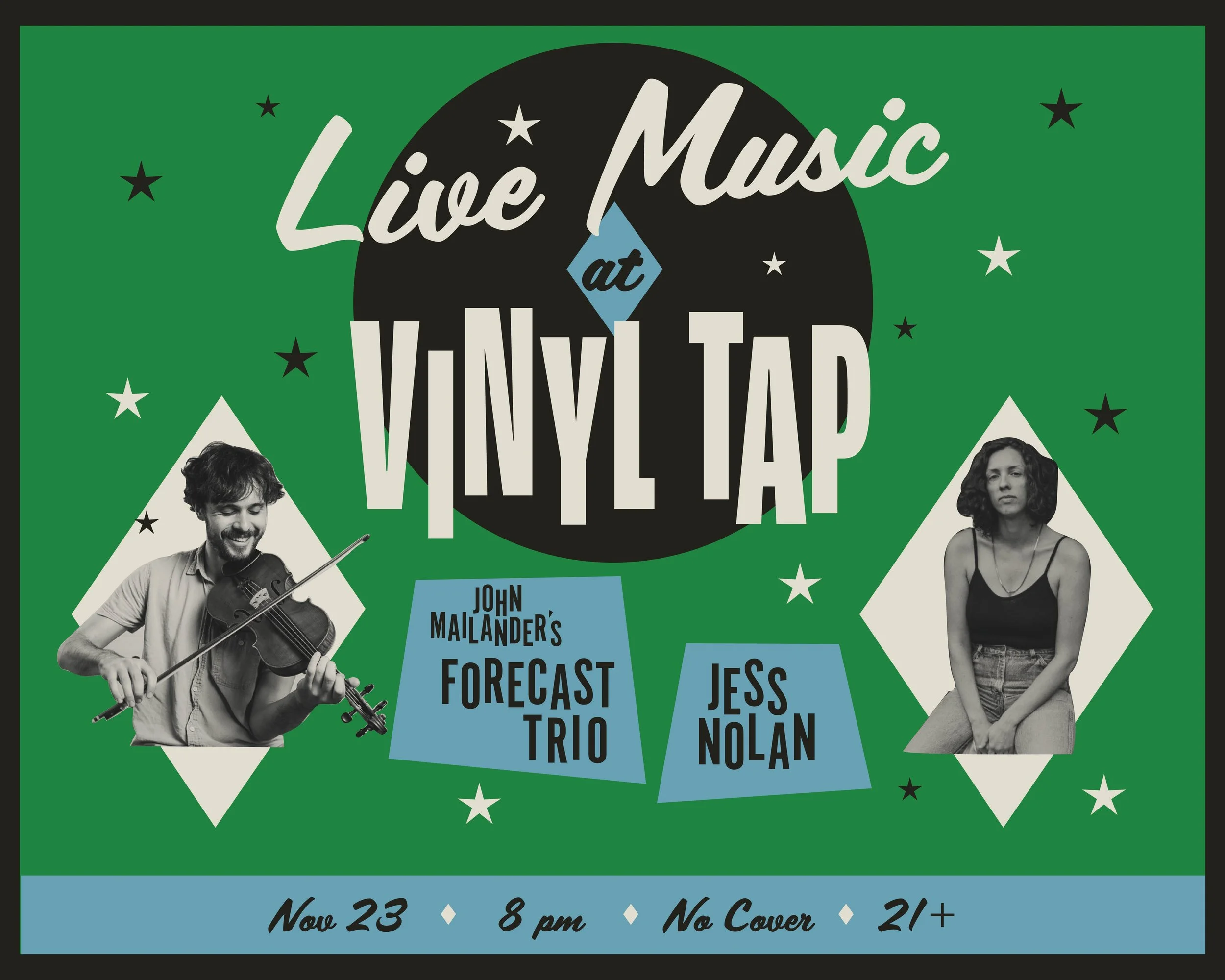 LIVE: John Mailander's Forecast Trio + Jess Nolan