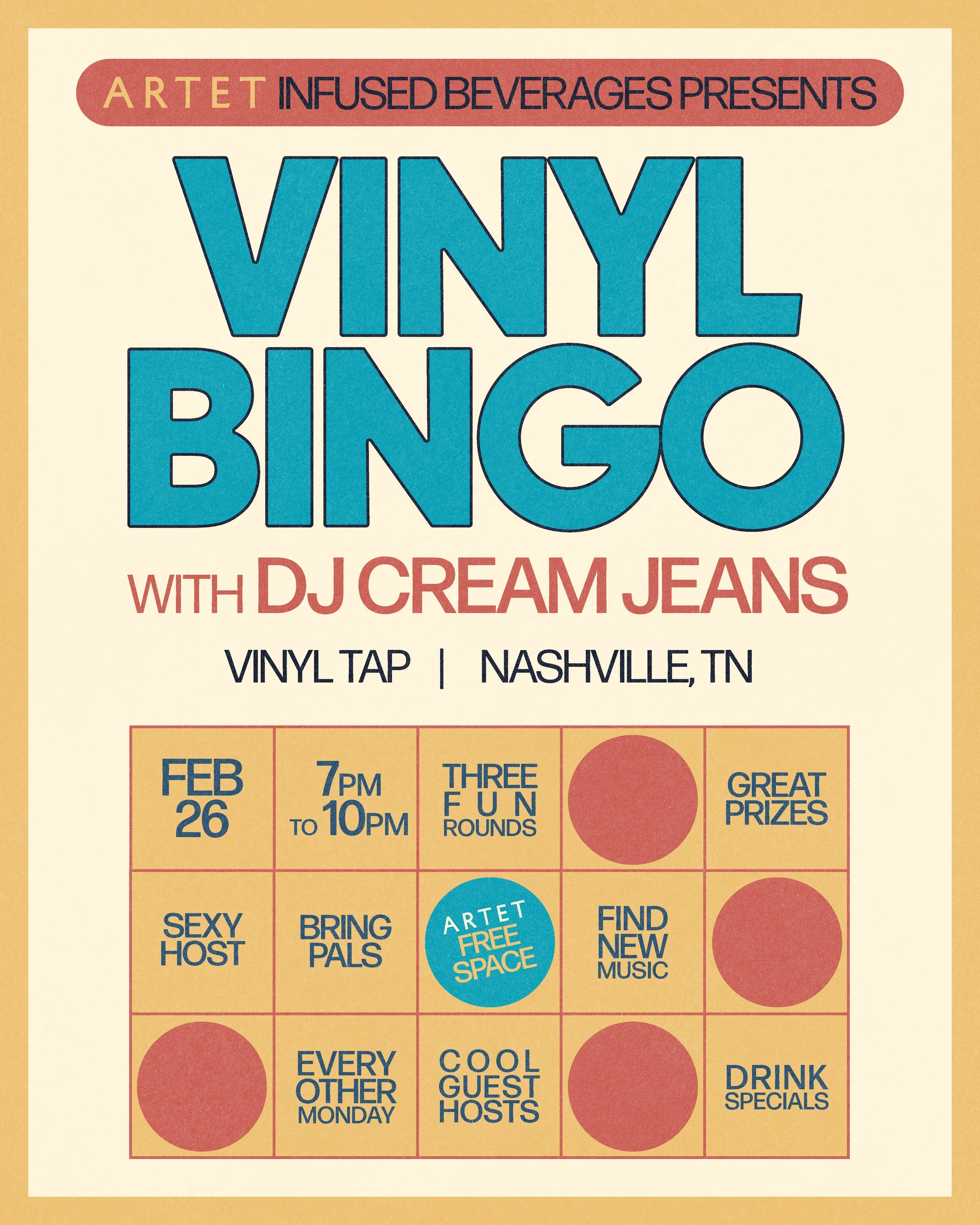 Vinyl Bingo w/ Artet Infused Beverages