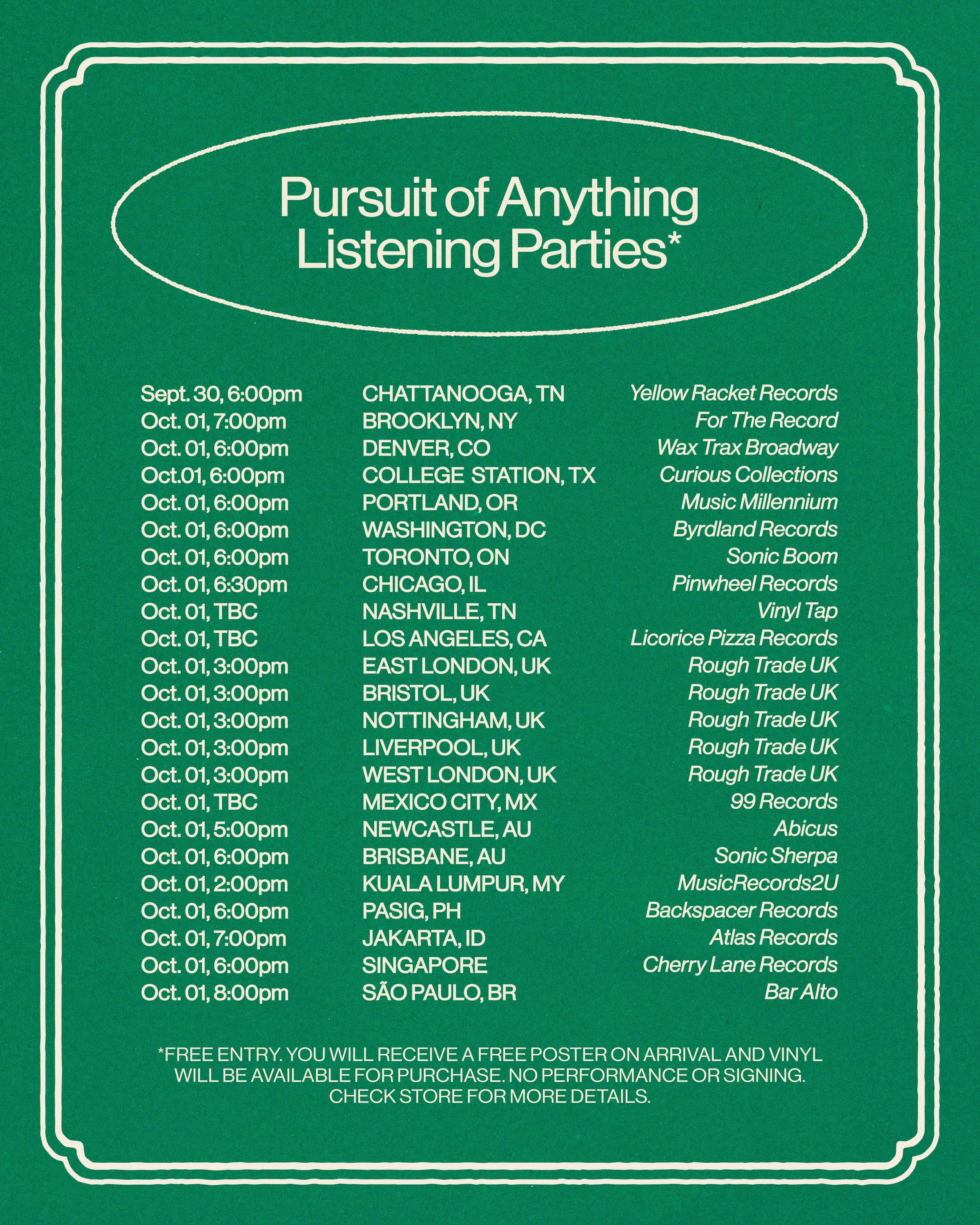 Vacations Listening Party