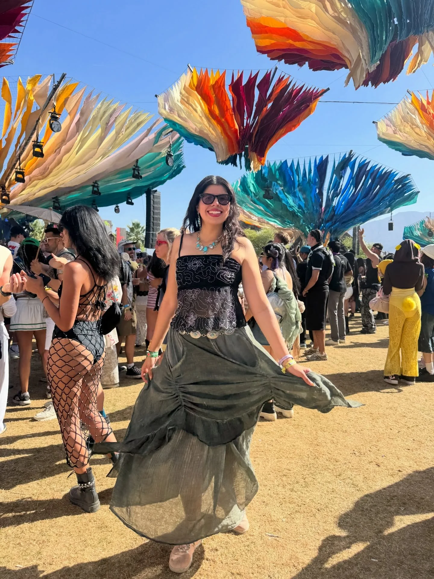 Combating the rise of tradwife conservatism by being a bisexual unmarried childless woman in my 30s at Coachella