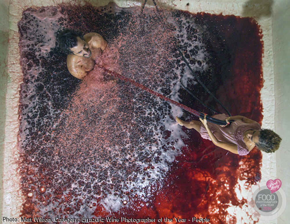 Wine bath in Chile