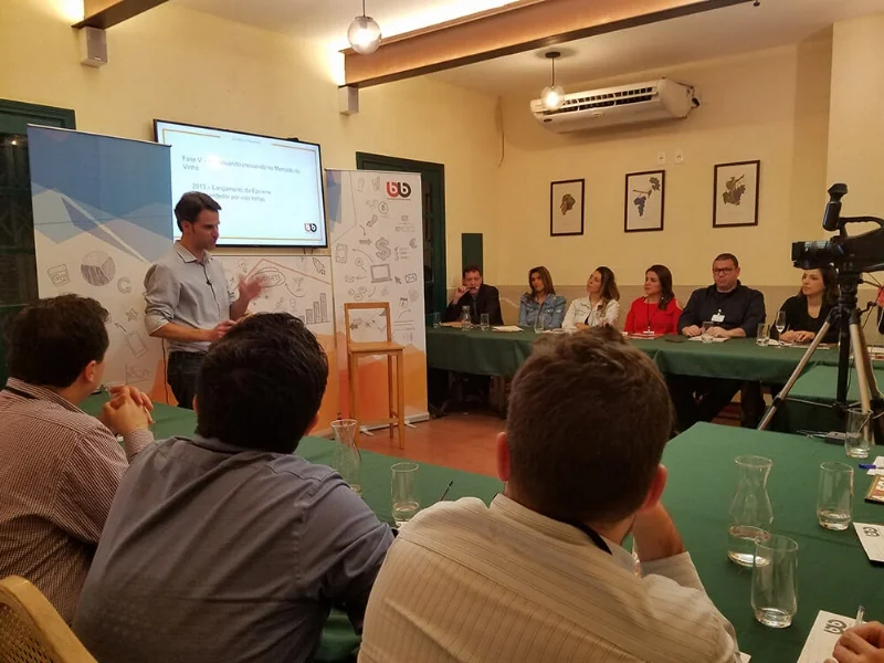Aula inaugural da BBM aconteceu em agosto de 2018, com Ari Gorenstein, co-fundador da Evino. Crédito: BBM .