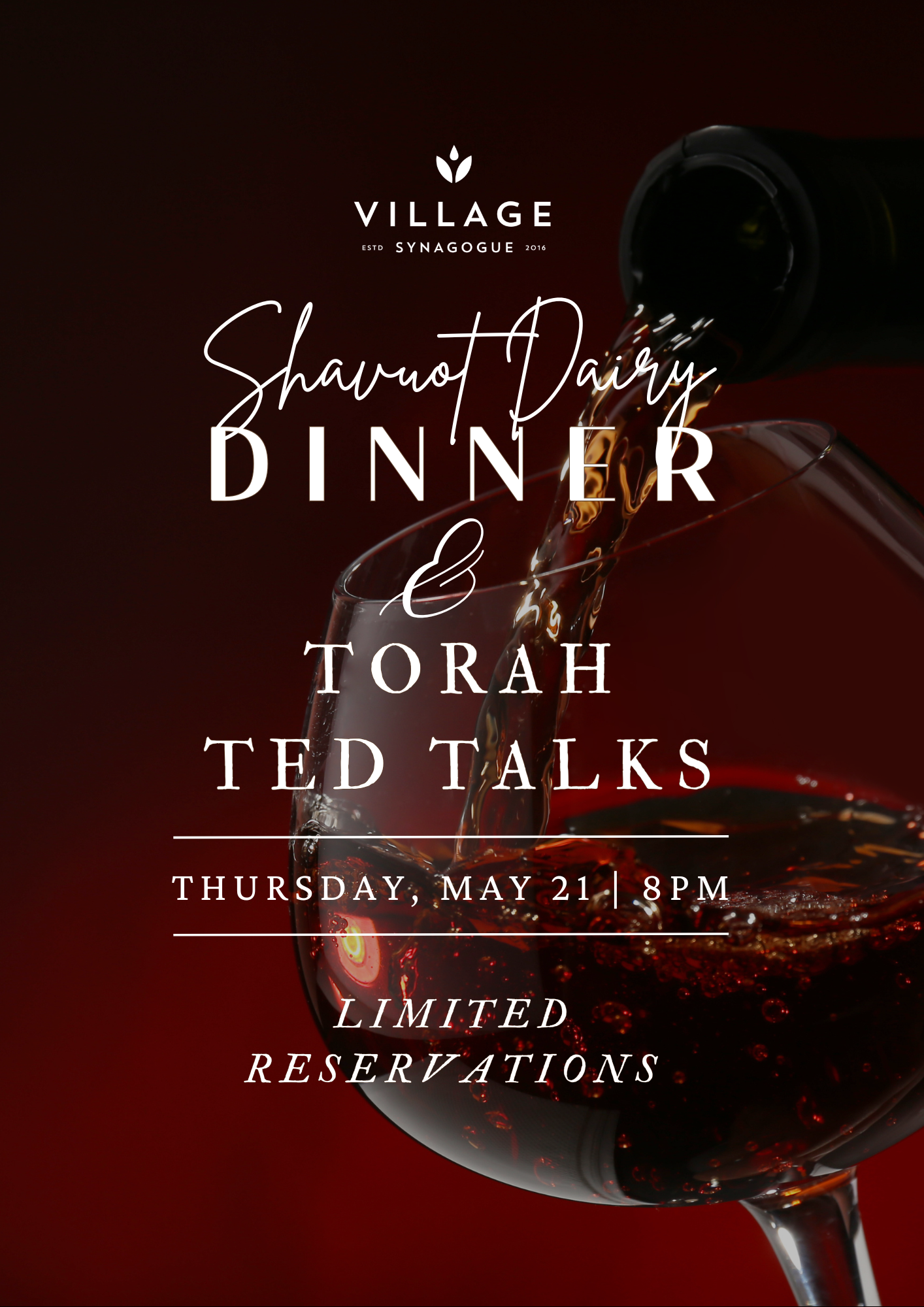 Shavuot Dairy Dinner - 2026