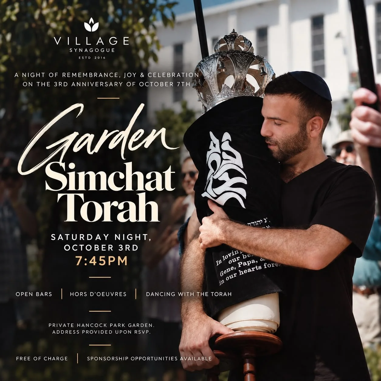 Garden Simchat Torah **FULLY BOOKED**