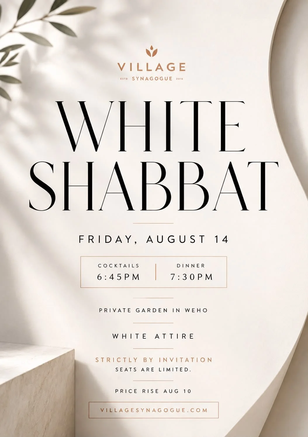 White Shabbat 2026