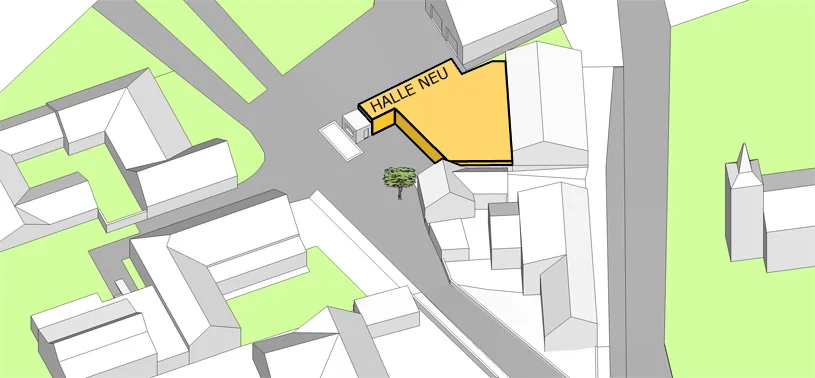  die fläche der neuen halle entspricht jener der bestehenden halle. die, durch diese veränderung entfallenen parkplätze an der feuerwehrzufahrt, werden in dem angrenzenden nördlichen grünstreifen ergänzt.&nbsp; 