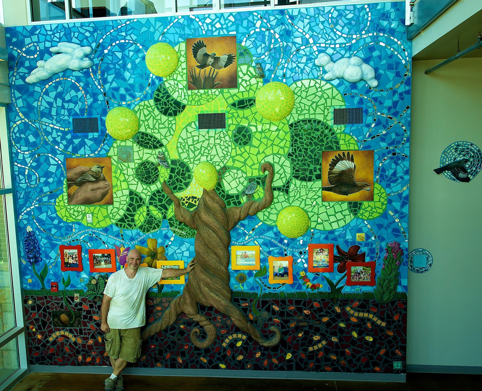 Renowned artist TRACY VAN DUINEN creates an original mosaic masterpiece for The Rise School of Austin sponsored by DEPT. OF CULTURE
