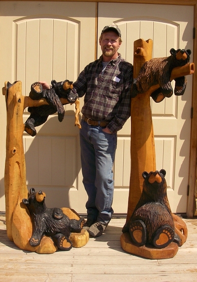 Original Carvings Bear Country Gallery, Outdoor Wooden Bear Statues