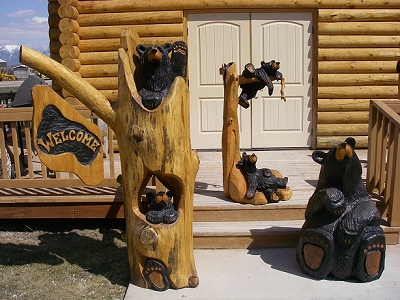 Original Carvings Bear Country Gallery, Outdoor Wooden Bear Statues
