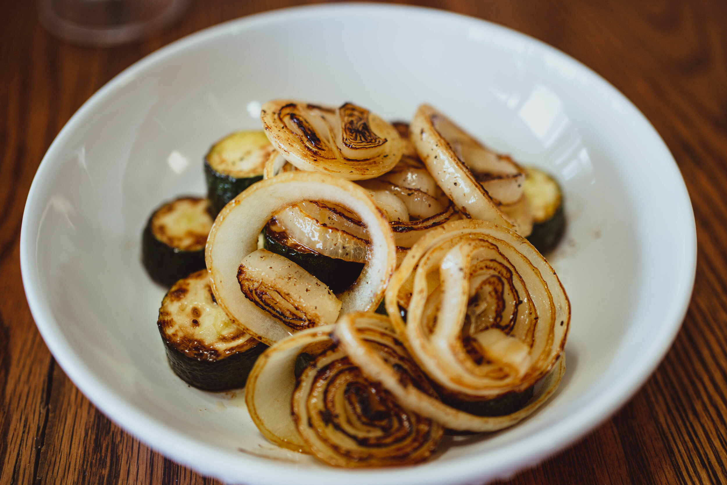  grilled Italian vegetables, onions and zucchini, Trattoria Moma, modern Italian cuisine, philadelphia 